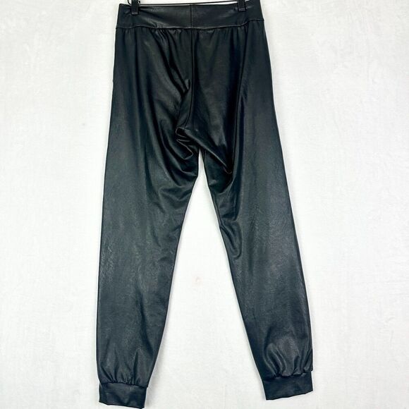 Commando Faux Leather Jogger Size Small Black 4 Way Stretch Pockets - Picture 4 of 7